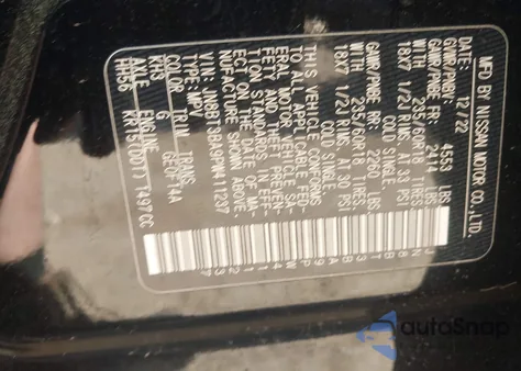 2023 Nissan Rogue Sv Fwd z USA, uszkodzony, nr VIN JN8BT3BA9PW411237